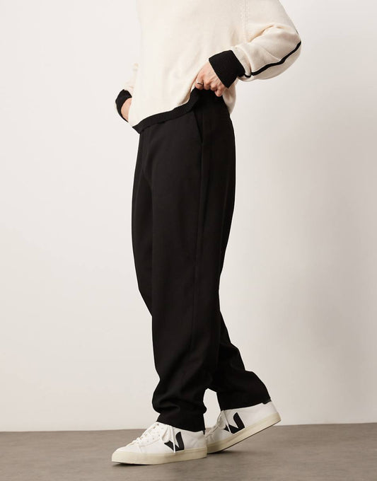 Oversized Smart Trousers in Black | M-Armor