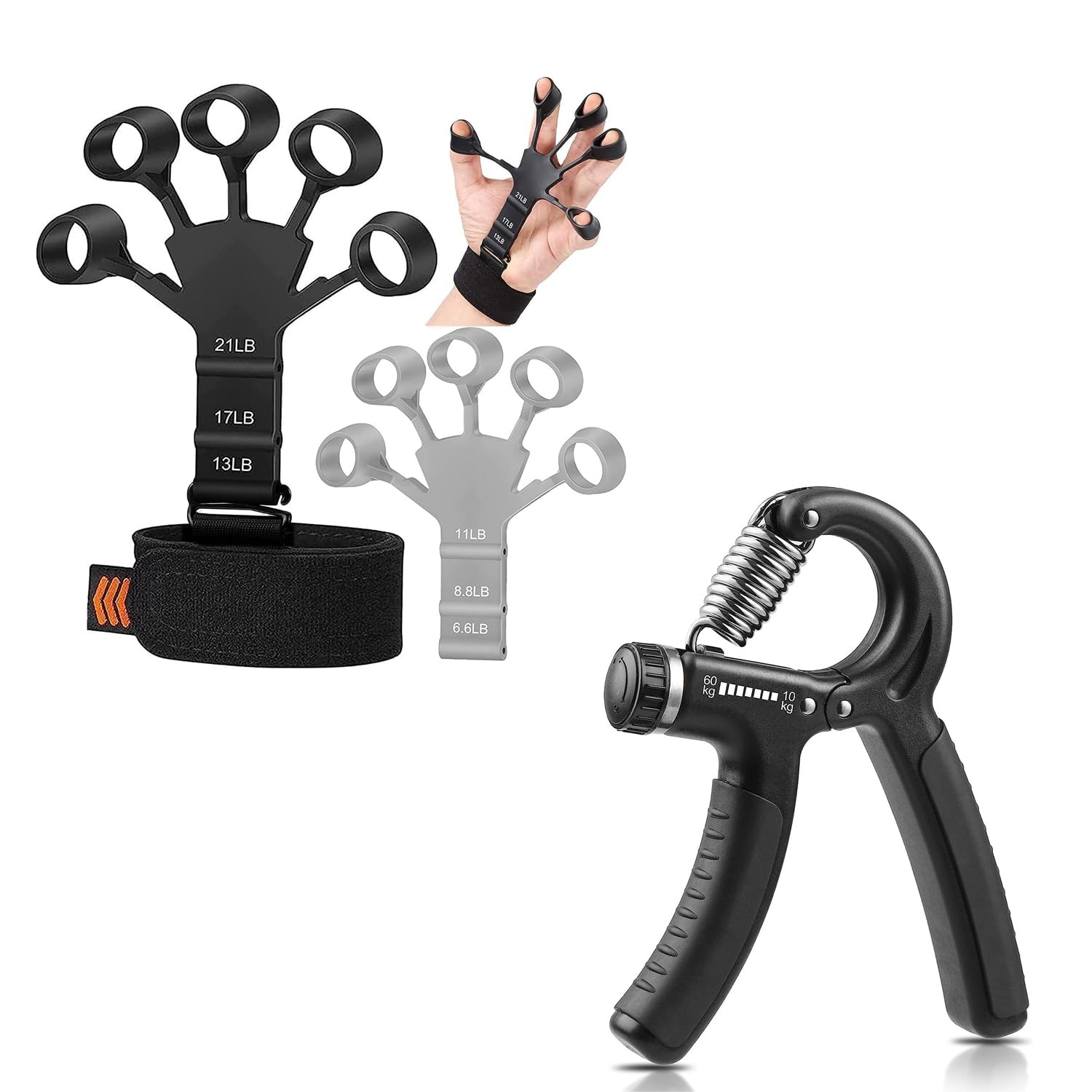 Hand Finger Gripper | Exerciser 6 Resistant Level Gripper - M-Armor